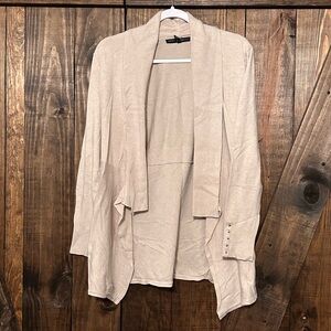 Beige Open Front Blazer